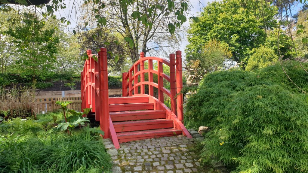 pont japonais au jardin de bayonne Pays Basque